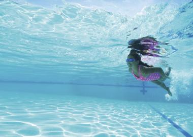 Girl in swimming pool