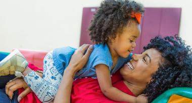 MOM AND DAUGHTER PLAYING